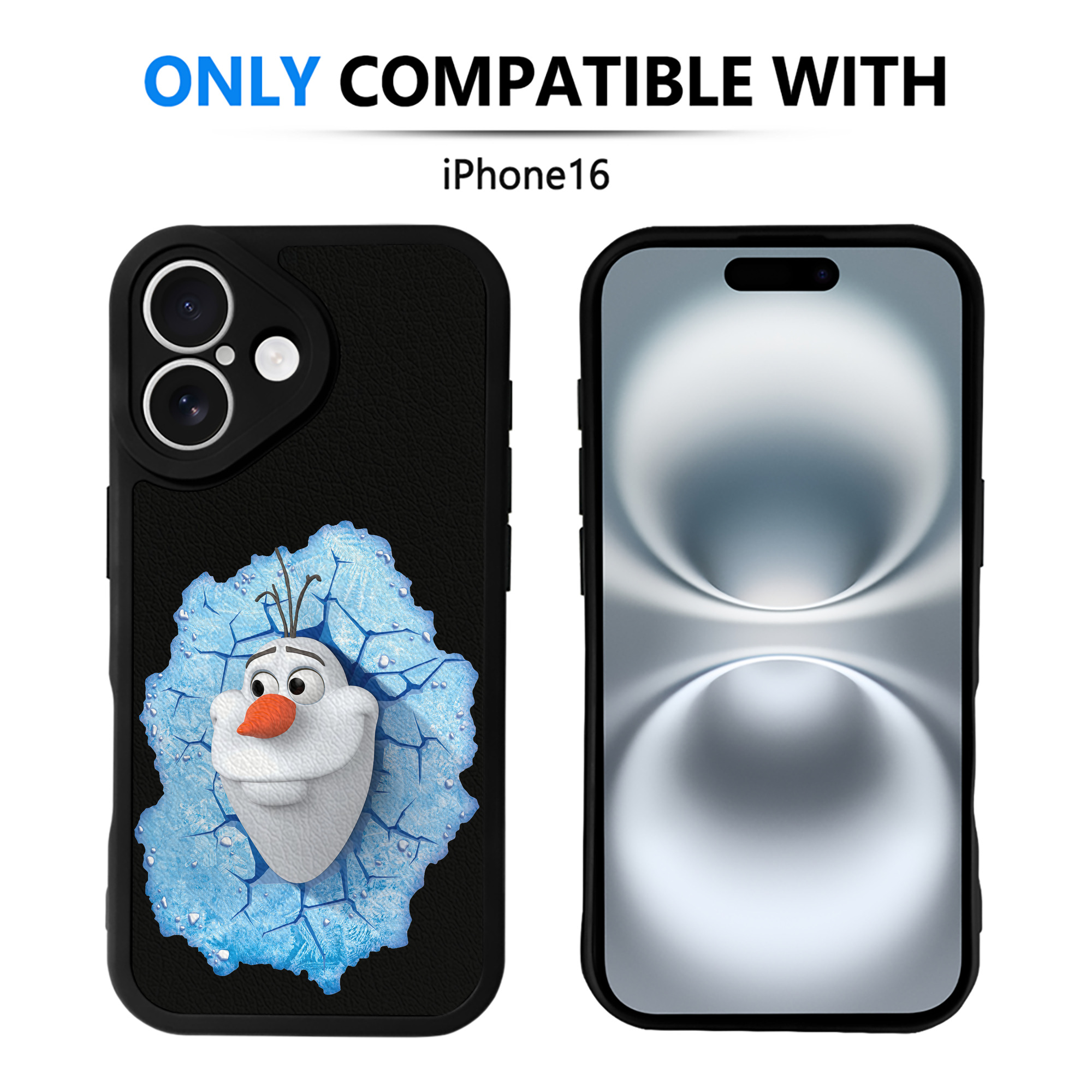 （画像用） アナと雪の女王 アンナ エルサ Frozen Anna Elsa 【iPhone 16シリーズ対応】シリコンスマホケース（レザー調） 材質：シリコン